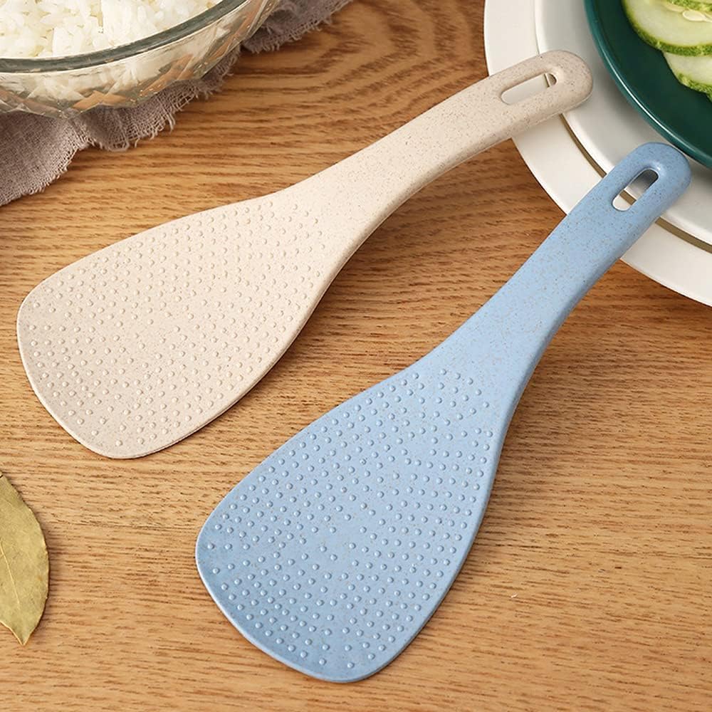 Pink Wheat Straw Rice Paddles, Non-Stick Rice Scoopers Rice Spoons, Cooking Spatulas Creative Dinnerware Kitchen Accessories, Home and Kitchen