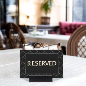 Zonon 12 Pcs Wood Place Card Holders Black Wooden Table Number Holder Stands Name Card Holder for Wedding Party Events Exhibition Decoration Office Restaurant Business (3 x 1.6 x 0.8 Inch)