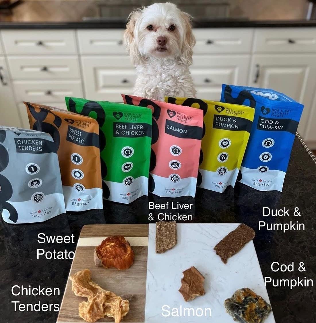 SOOS Cod and Pumpkin Dog Treats Training Dog Treats Dog Chews Cat Treats All Natural Dogs and Cats Wellness Treat for Pets - 1x Pack 85gr / 3oz