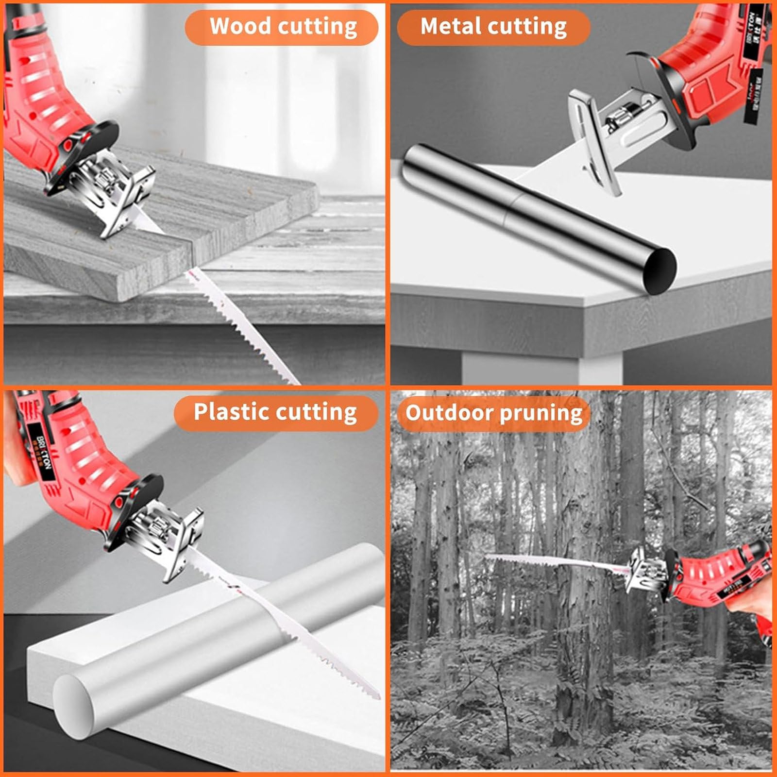 Ggkoier Bone Saw Cordless Professional Butcher Reciprocating Saw - Battery Powered Electric Bone Saw for Commercial and Home Use,battery