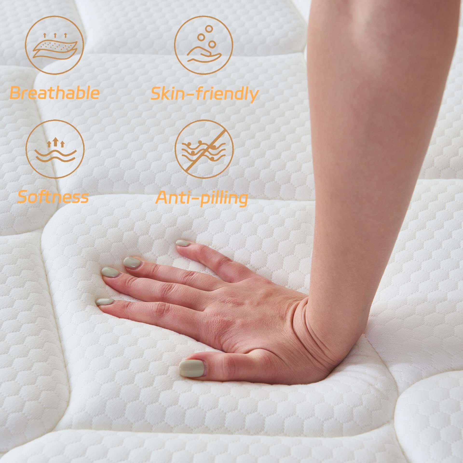 Review King Mattress, 10 Inch King Size Mattress in a Box,Memory Foam Hybrid Mattress,with Individual Pocket Spring for Motion Isolation & Silent Sleep, Pressure Relief,Plush Firmness.