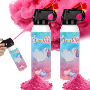 gender reveal fire extinguisher, 2 pack baby girl gender reveal ideas party decor, biodegragable gender reveal party supllies (medium)