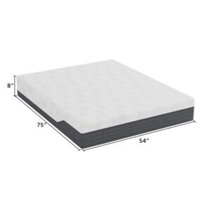 JOYRIDE SLEEP Full Size Mattress, 8 Inch Gel Memory Foam Mattress in a Box, Flippable Double Mattress with Two Firmness Preference, Pain Relieving, Motion Isolation