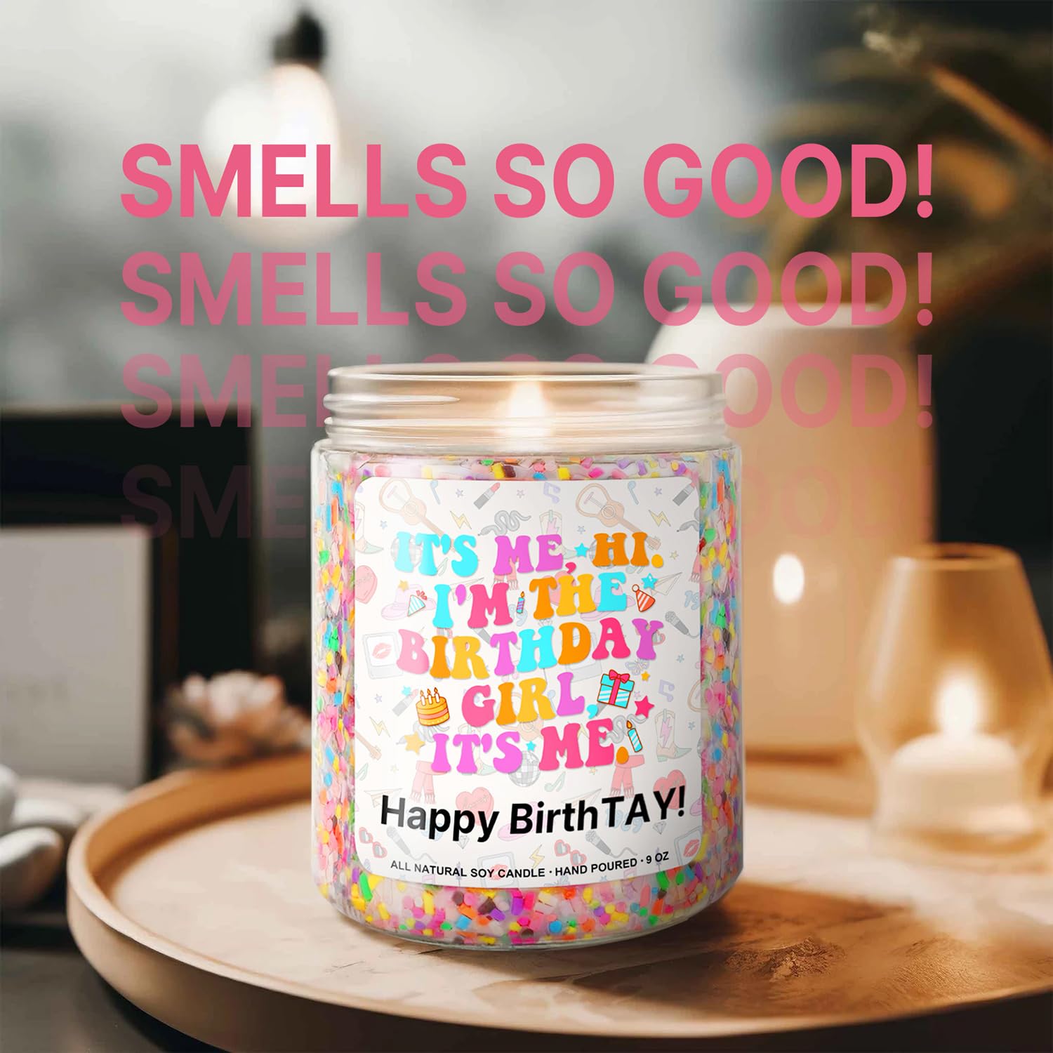 Taylor Birthday Candle, Birthday Gift Ideas and Party Decorations for Girls Boys, Birthday Gifts Merch Supplies, Gifts for Women & Men, Happy Birthday Candle