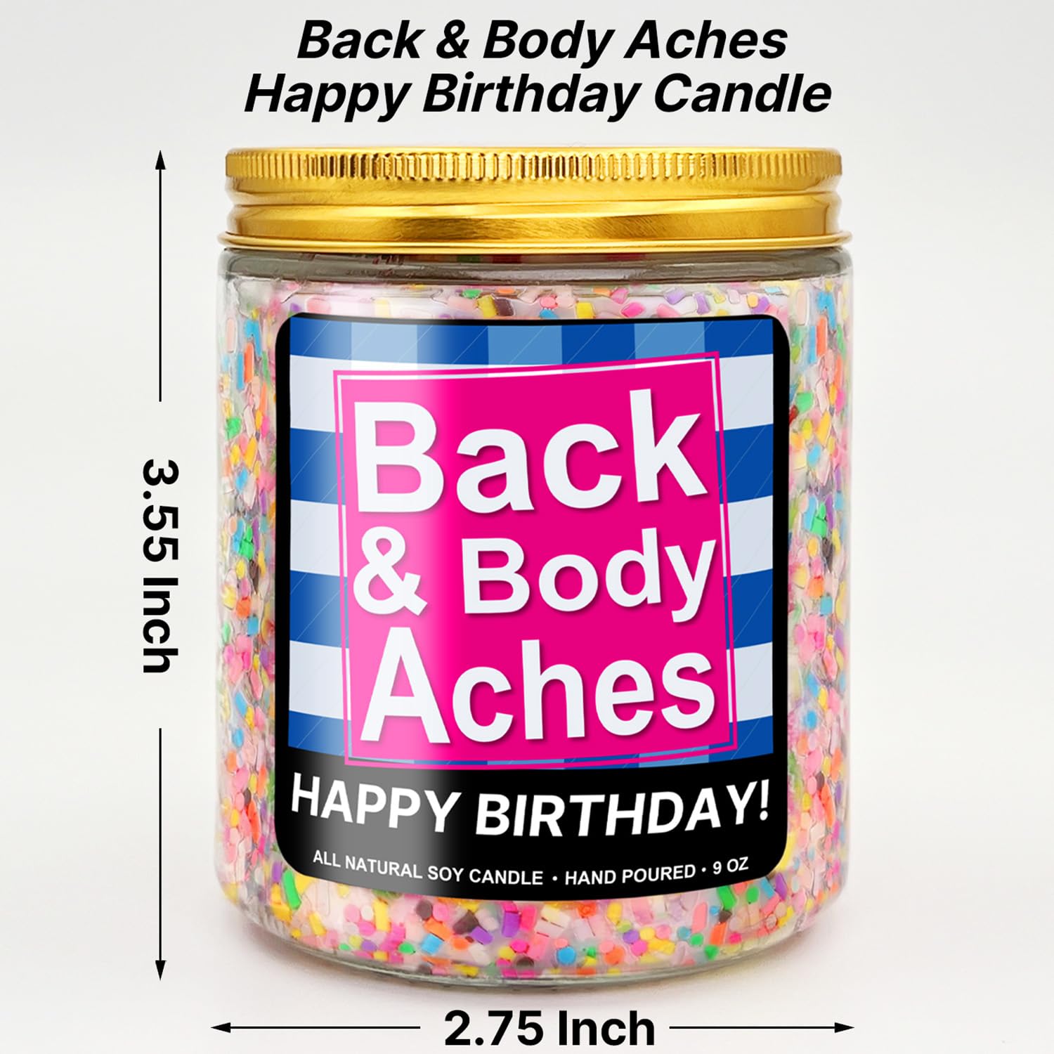 Funny Happy Birthday Candle, Birthday Gifts for Women Men, Gifts for Her and Him, Unique 30th 40th 50th 60th 70th Birthday Candles Gift Ideas