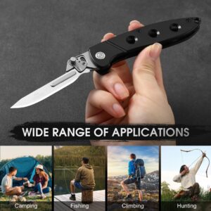 VR VIREN KNIFE Folding Scalpel Pocket Knife，EDC Utility Knife with 6pcs #60A Replaceable Blades，Outdoor Knife，Sharp Skinning Knives for Hunting, Fishing, Deer & Survival