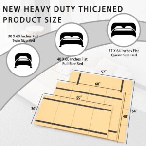 Foldable Box Spring,48"x 60",Mattress Support Wooden Bunkie Board, Double Deck Bed, Large Bed Board Supported by Mattress,No Assembly Needed