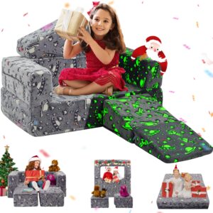 txgdpioneer kids play couch,3 in 1 modular kids couch,glow in the dark toddler climbing couch,imaginative kids foam couch,modular play couch set for toddler and baby,kids couch for playroom,spacecraft