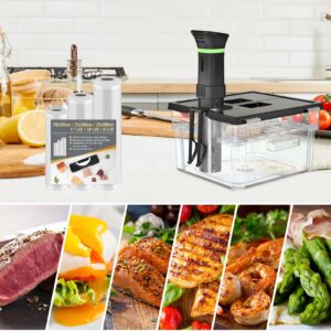 Sous Vide Container with Lid Double-Door-Opening Design Sous Vide Containers with Built- in Rack 11.65QT Sous Vide Pot Slow Cooker Container Compatible with Most Sous Vide Cookers