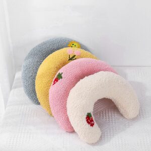 Yjcnelcr Dog Chew Toy Plush Pet Pillows Neck Supporting Sleep Aid Toy Stuffed Soft Toy for Small Dogs Relief Anxiety Dog Sleep Aid Toy Relief Anxiety Toy Pet Pillows for Cats