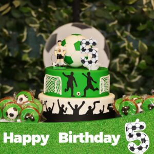 Soccer Birthday Candles 10th Soccer Themed Birthday Party Decorations, Football Birthday Cake Candles for Boys Girls Kids Sport-Theme Party Supplies