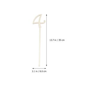 DOITOOL 10Pcs Wood Table Numbers for Wedding Reception 1-10 Wedding Table Seat Number with Holder Base 13.7 inch Tall Wooden Table Numbers for Wedding Party Event Catering