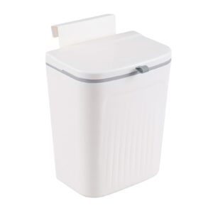 eudokkyna 12 liter plastic hanging wall-mounted garbage can, white