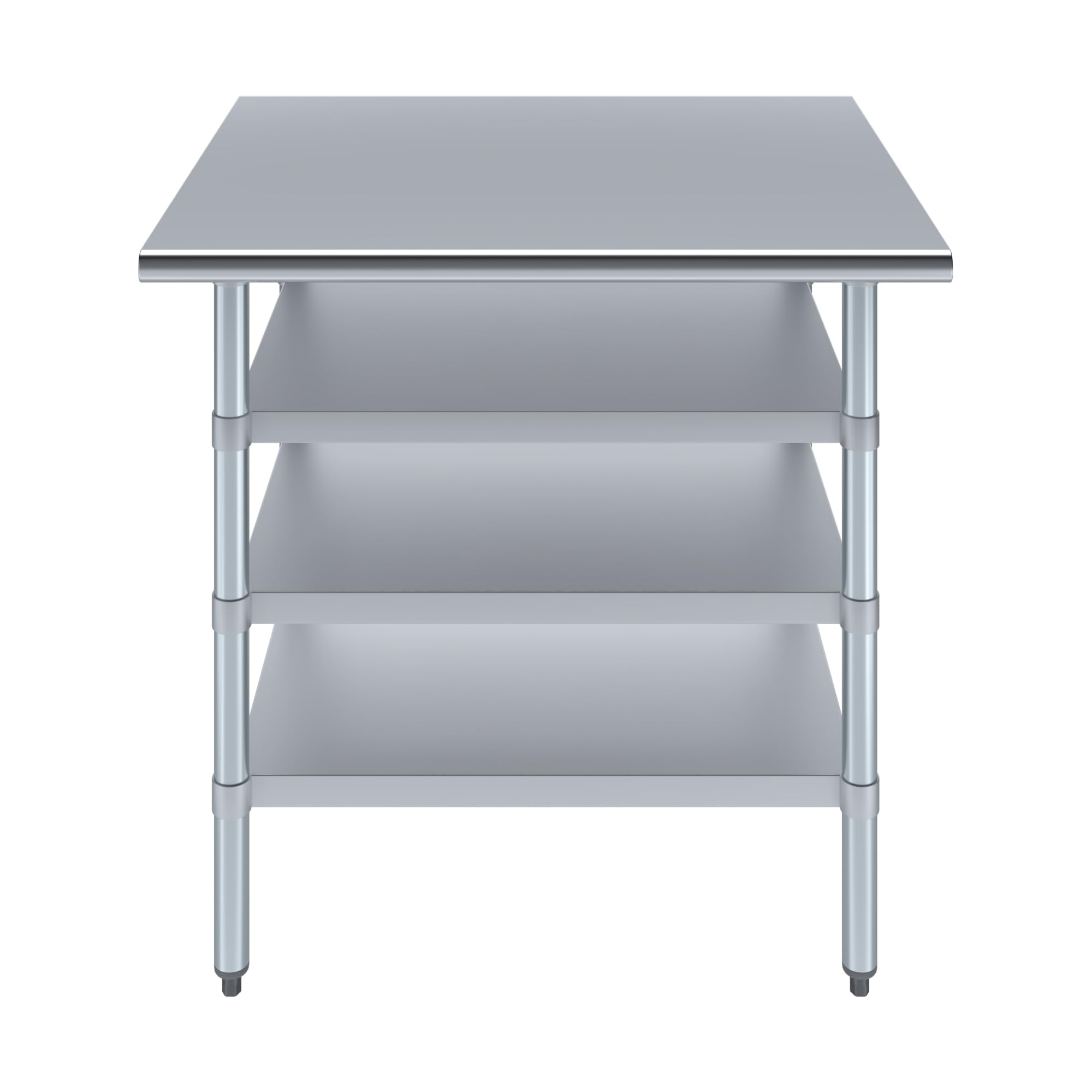 AmGood Stainless Steel Work Table with 3 Shelves | Metal Utility Table | Commercial & Residential NSF Utility Table (36" Long x 30" Deep)