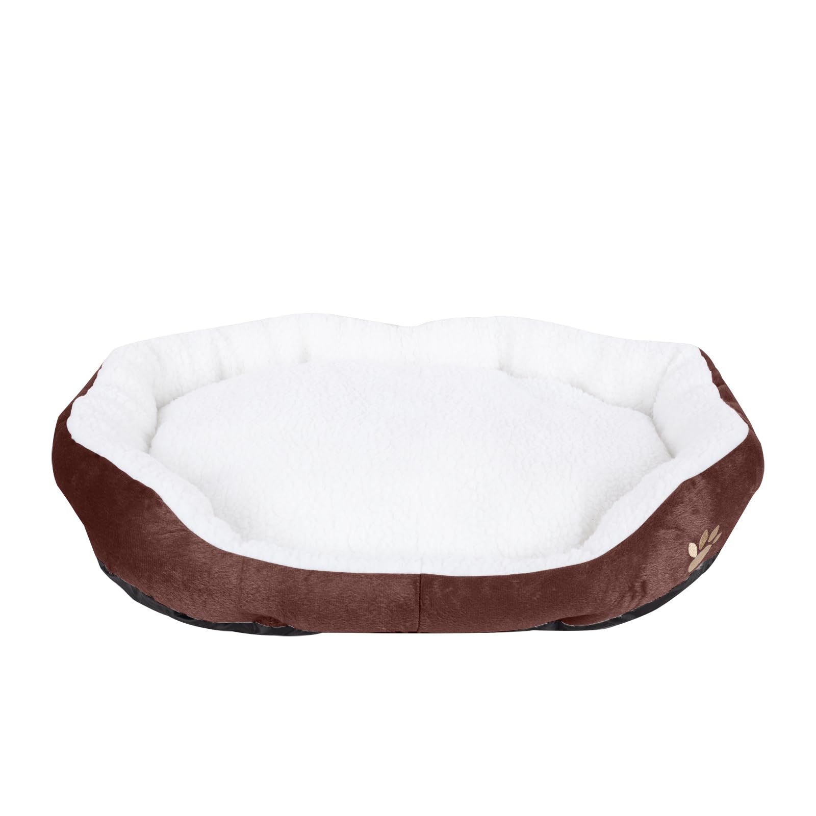 ShellKingdom Medium Dog Bed, Washable Pet Bed, Rectangle Warming Dog Bed for Dogs Up to 35lbs, 23.62 X 19.68INCH (Coffee)