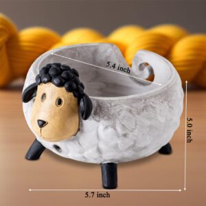 Sheep Yarn Bowls for Crocheting Resin Crochet Bowl Large Yarn Bowl for Knitting Durable Yarn Holder