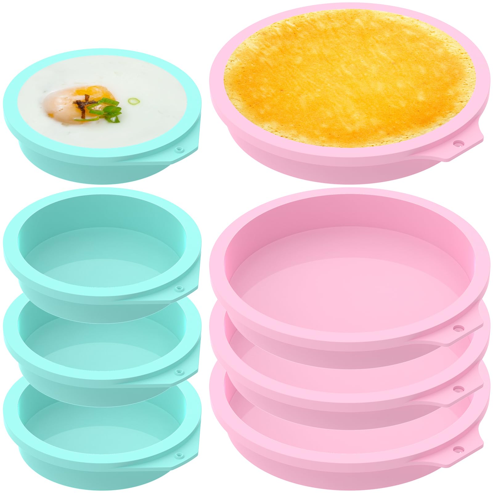 8Pcs Air Fryer Egg Mold Silicone Egg Boiler Mold Cup Nonstick Egg Poacher Cups Temperature Resistant Egg Poaching Cup Multifunctional Microwave Egg Cooker Dishwasher Safe Egg Bite Maker for Oven US