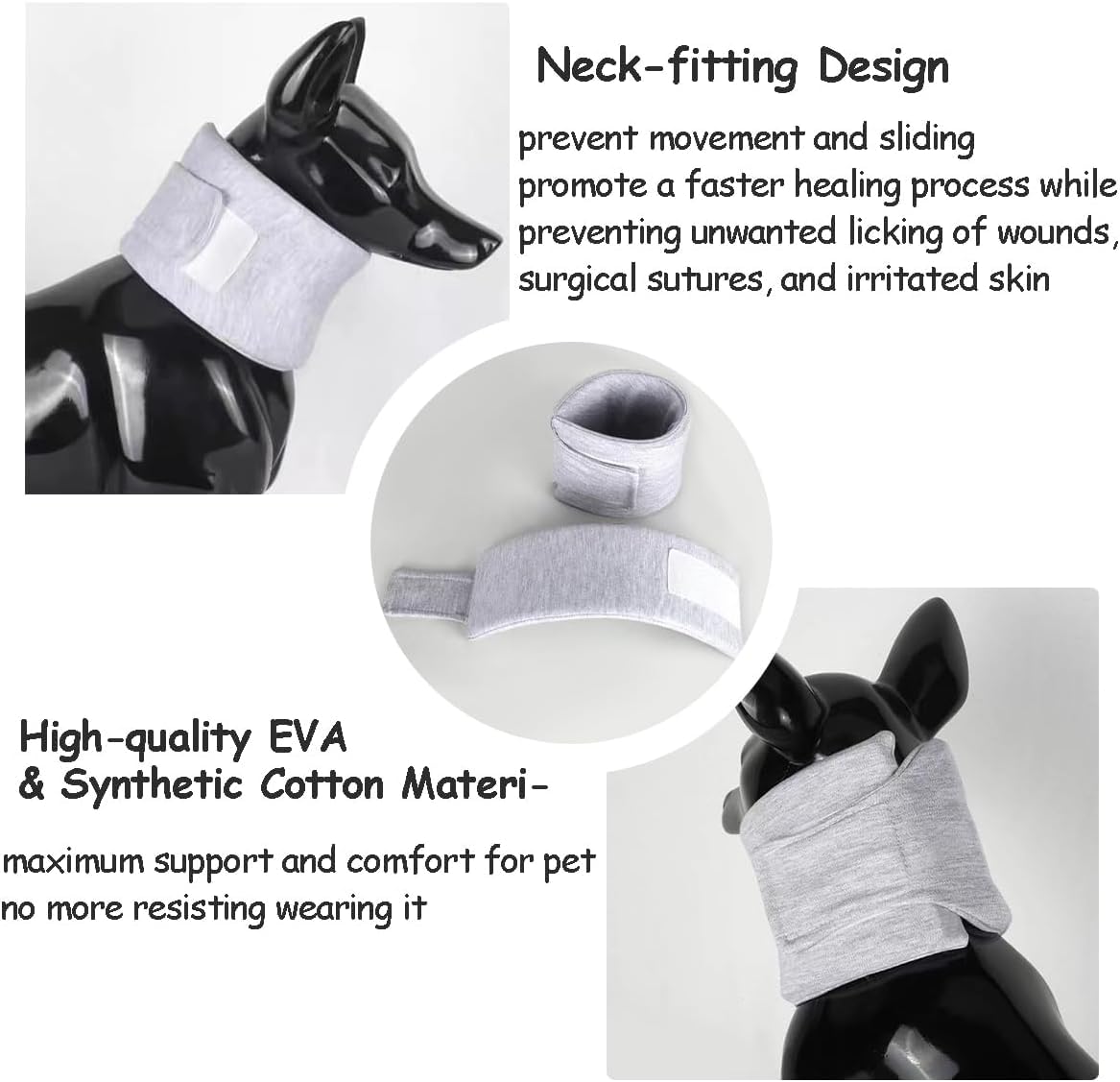 Generic Cat Neck Brace Elizabethan Collar for Pet After Surgery Recovery Adjustable Breathable Neck Cervical Cone for Small Medium Dogs Puppies Kittens with Spinal IVDD Issues (Pink-XS) (Grey-S)