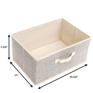 NEPA Market Fabric Storage Cube Bins - Non-Woven Foldable Fabric Bins, Closet Organizers for Shelves, Perfect for Clothes, Toys and More (Beige, Medium)