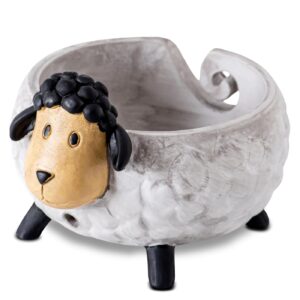 Sheep Yarn Bowls for Crocheting Resin Crochet Bowl Large Yarn Bowl for Knitting Durable Yarn Holder