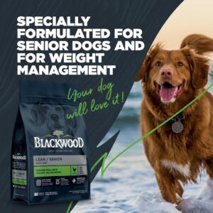 Blackwood Lean/Senior Dry Dog Food, Chicken Meal with Ancient Grains, 4.5 Pound Bag for Weight Management and Muscle Mass Maintenance