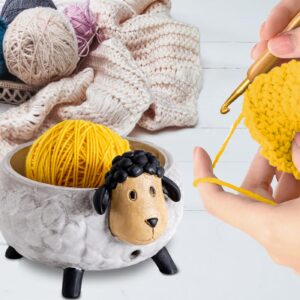 Sheep Yarn Bowls for Crocheting Resin Crochet Bowl Large Yarn Bowl for Knitting Durable Yarn Holder