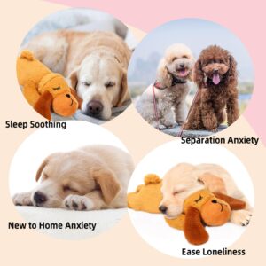 Dog Heartbeat Toy, Heartbeat Stuffed Animal for Dogs, Separation Anxiety Relief and Calming Aid, Puppy Sleeping Aid Plush Pillow Toy, Comfort Hug Snuggle for Small Medium Dogs Cats