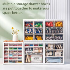 Plastic Drawer Storage Boxes with 5 Drawers,Orange