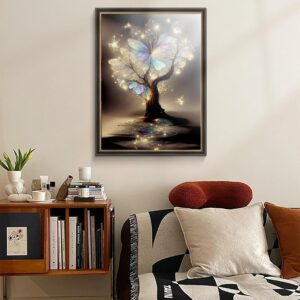 AIBOERL Diamond Art Kits for Adults,Glitter Tree 5D Diamond Painting Kits for Adults,Diamond Painting Diamond Art with Full Drill Diamond Dots DIY Gem Crafts Kits for Home Decor Gift-12x16in