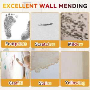 White Paint for Walls, Portable Paint Roller Kit for Effortless Cleaning & Pristine Walls, Small Roller Brush Repair Kit Remove Stains, Scratches, Yellowing, Water-Based, Ready to Use(100g, White)