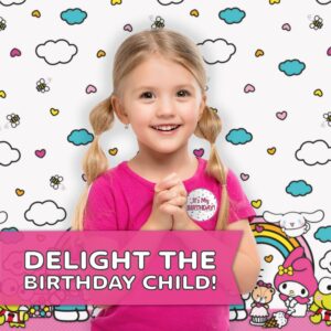 Hello Kitty Birthday Decorations & Party Supplies | Hello Kitty Plates and Napkins, Cups, Tablecloth, Forks, Sticker | Serves 16 Guests | Officially Licensed