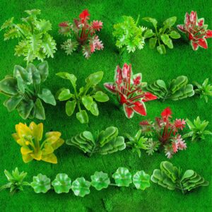 foimas 100pcs mini model plant miniature model tree flower green shrub for fairy garden diorama train scenery railway sand architecture model craft supply