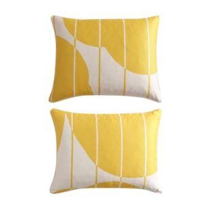 Marimekko - Queen Duvet Cover Set, Super Soft Organic Bedding, Casual Home Decor (Vesi Unikko Yellow, Queen)