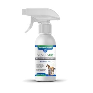 silveraid wound & skin spray, patented colloidal silver spray, hot spot treatment for dogs, cats, horses, relief of itching, irritations, burns, minor cuts, coat care, vet recommended, made in usa