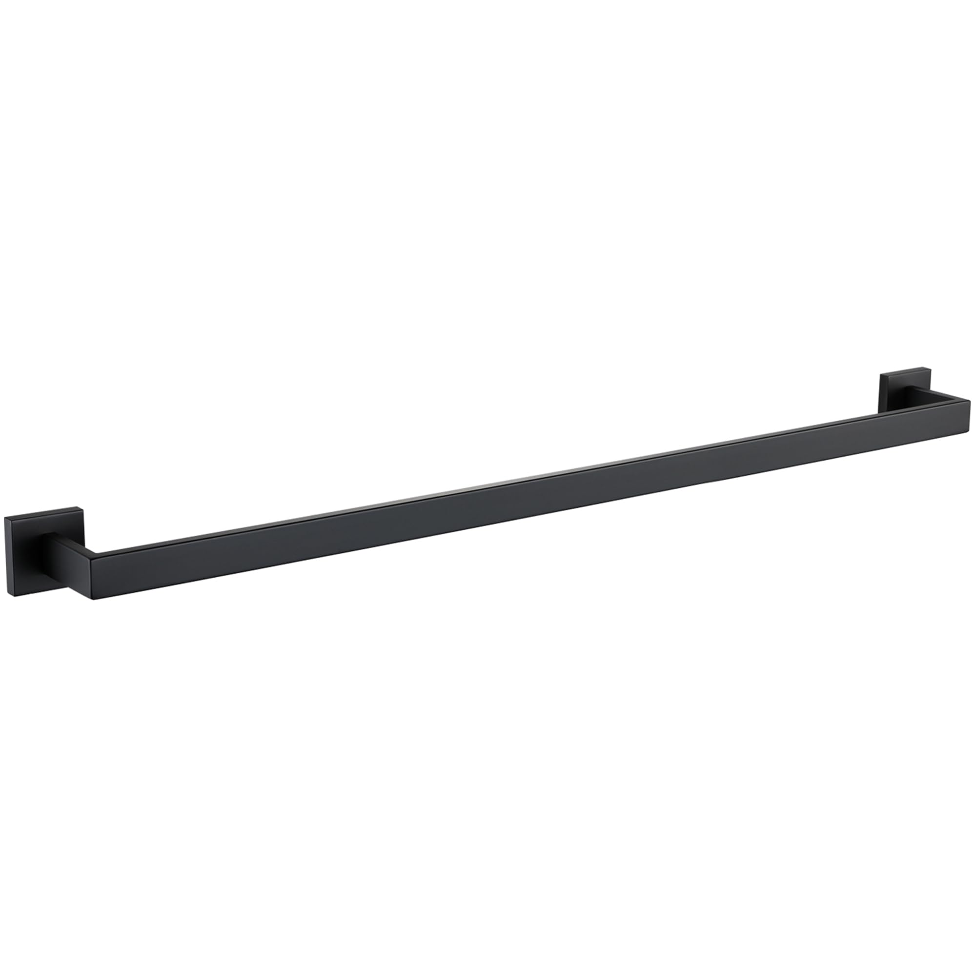 LANC 36-Inche Long Towel Bars for Bathroom Wall Mounted, Matte Black Bath Towel Racks Stainless Steel Total-37.5” Towel Rails for Kitchen Square Towel Holder Rods Hanger, A8804MB-9P1