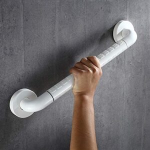 GRCQLWT Grab Bars Shower Grab Bars Bath Grab Bar with Anti-Slip Grip and Safety Luminous Circles Heavy Duty Shower Handle for Bathtub Toilet Bathroom Kitchen, White