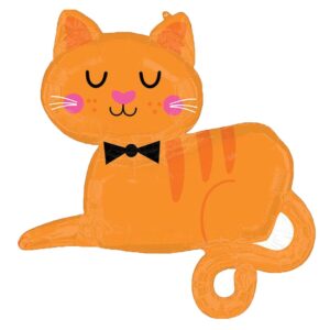 Adorable Orange Tabby Cat Jumbo 31" Foil Party Balloon