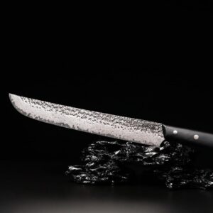 The Cooking Guild - Slicer 12" - 67 Layers Japanese Damascus Steel - Brisket Knife with Fortified G10 Handle - Perfectly Balanced Meat Carving Knife - Protective ONYX Sheath