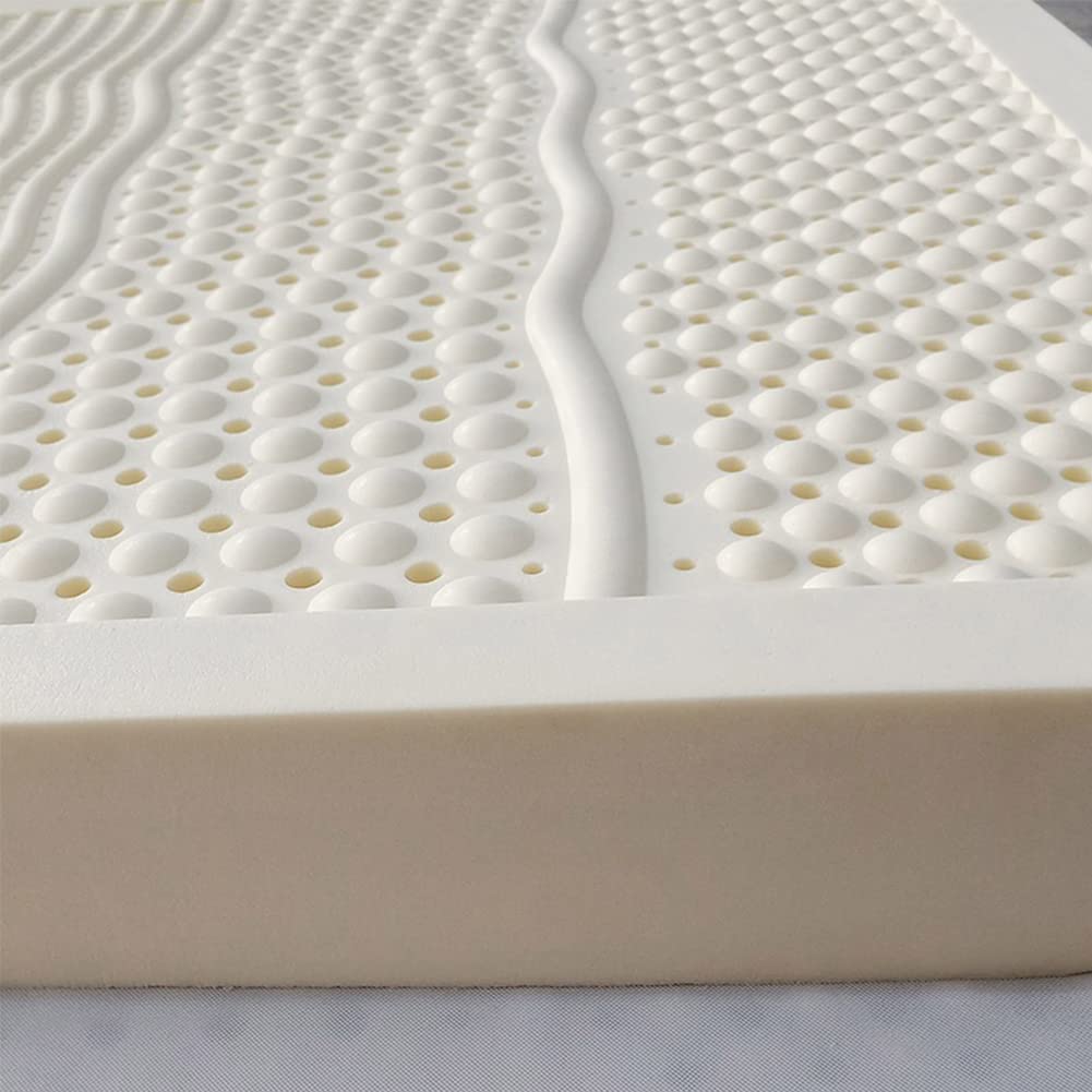 WKXTECZT 100% Natural Latex Mattress,Washable Natural Latex Mattress Imported Natural Rubber Pure Mattress,Honeycomb Pore Ventilation,Latex Mattress,4in,200x220cm(79x86in)