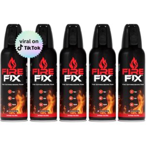 Fire Fix 4 Fire Blankets & 5 Fire Sprays | Fire Extinguisher for Apartment, Boat, Car, Garage, House, Kitchen & Vehicle | Compact, Portable & Easy to Use