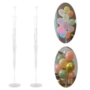 hplyel 2 sets 62in balloon stand kit, balloon sticks on floor and table, balloon holder party decoration for wedding birthday graduation