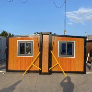 Prefabricated Stylish Expandable Home with 2 Rooms and 1 Bathroom & 1 Kitchen - Amazon prefab House - Folding House with Bathroom - Amazon Folding House, Foldable Tiny Home, Container Home 19 x 20 FT