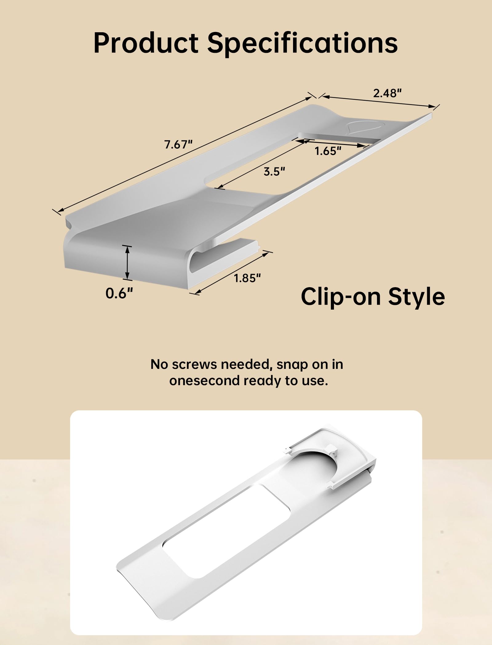 Upgraded Water Dispenser Lever for Refrigerator Interior Water Dispensers, [One-Handed Operation] Replacement Handed Water Dispensing Lever for Whirlpool Refrigerators and Other Models(Clip-On Style)