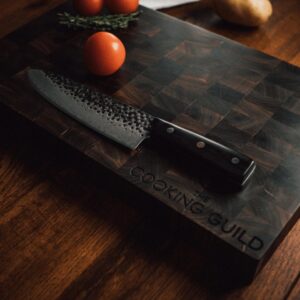 The Cooking Guild - Chef Knife 8 Inch Japanese Steel Chef Knife with Comfortable Grip - Durable Kitchen Knife - Professional Chef Knives - Protective ONYX Sheath