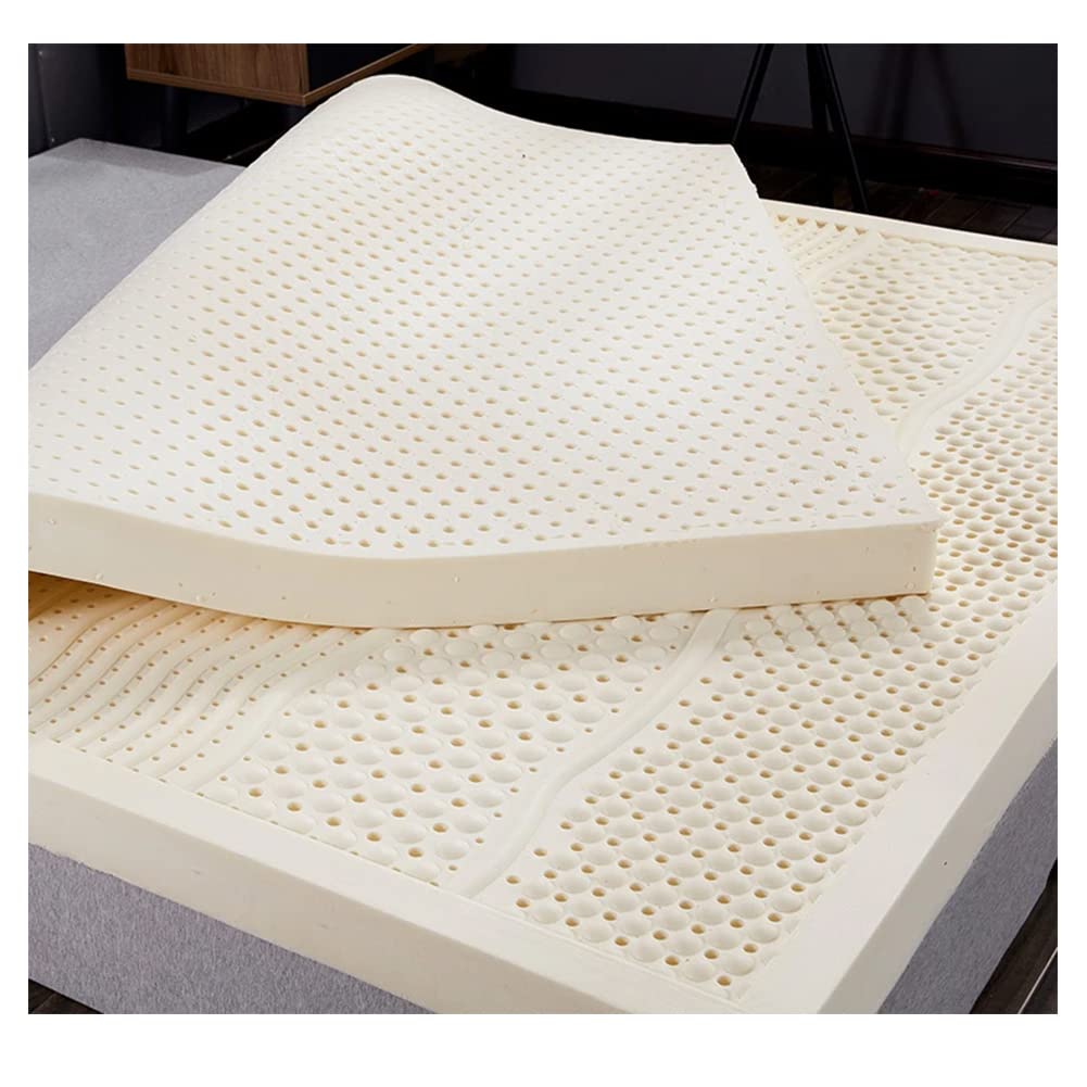 WKXTECZT 100% Natural Latex Mattress,Washable Natural Latex Mattress Imported Natural Rubber Pure Mattress,Honeycomb Pore Ventilation,Latex Mattress,4in,200x220cm(79x86in)