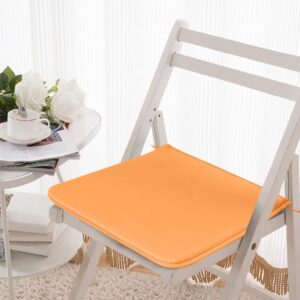 Generic Square Chair Cushion, Outdoor Chair Cushions Waterproof, Patio Chair Cushions for Outdoor Furniture Thick Outdoor Cushions for Chairs, Kitchen, Dining Room, Office, Patio Chairs (Orange)