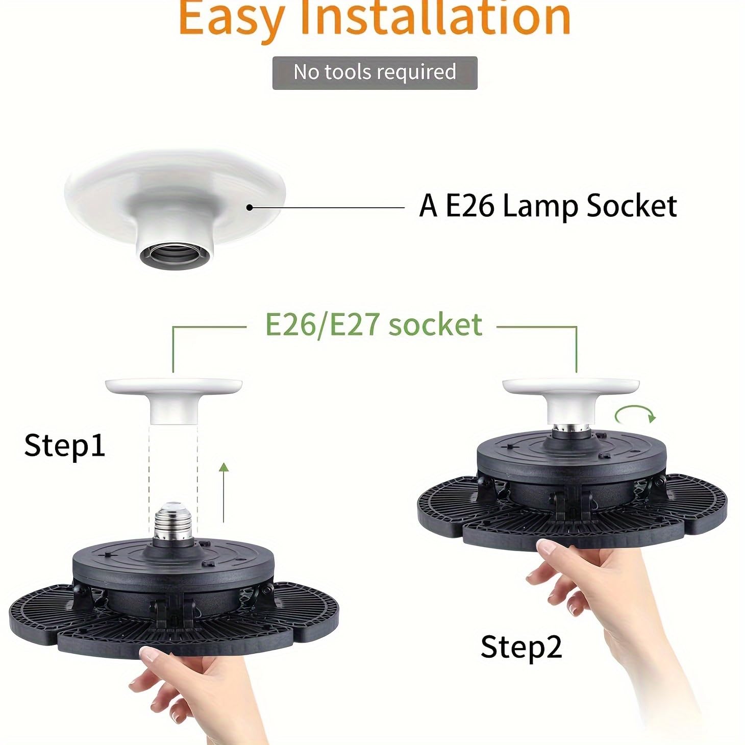 LED Garage Lights of Lens,300W Deformable Garage Ceiling Light 30000LM E26/E27 Basement Lights with 4+1 Adjustable LED Panels for Workshop, Shop, Garage, Warehouse(NO Motion Activated)