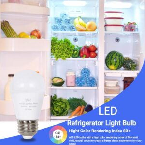 VVH 2 Pack LED Refrigerator Light Bulb 60 Watt Equivalent,A15 Light Bulb E26, 8W Daylight 5000K,800Lm,for Indoor and Outdoor, Ceiling Fan, Wall sconces,Appliance Bulb