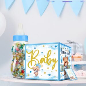 Glenmal 52 Pcs Baby Shower Games Gift Sets Large Baby Bottle for Shower Game Guess How Many Candies Baby Shower Decorations for Baby Shower favors Games Gender Reveal (Little Pumpkin)