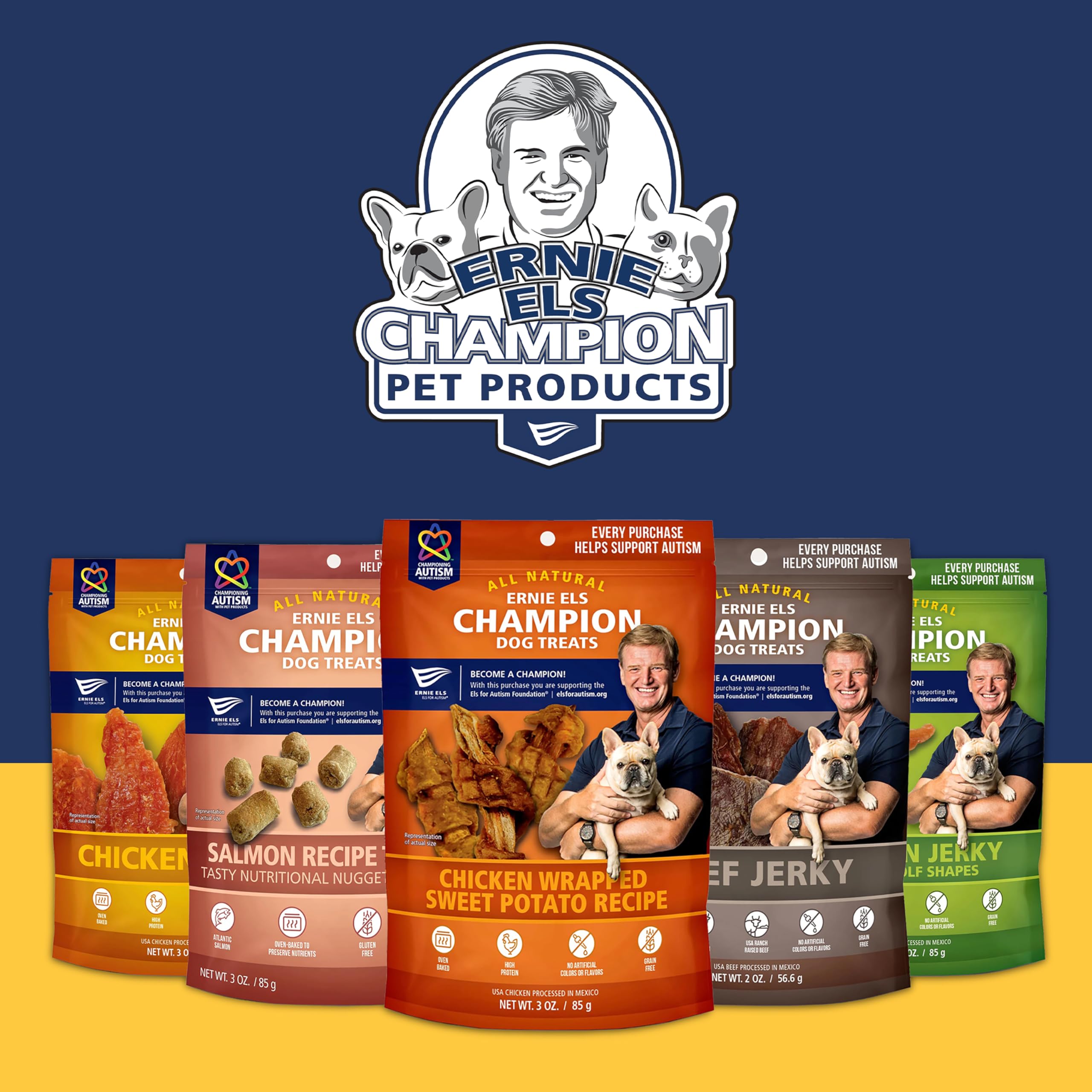 Ernie Els All Natural Chicken Wrapped with Sweet Potato Dog Treats - Premium Dog Treats for Healthy Snacking, Training and Rewards - 3 Ounce (Pack of 2)